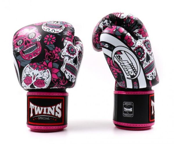 Twins Special Fancy Boxing Gloves Skull Pink