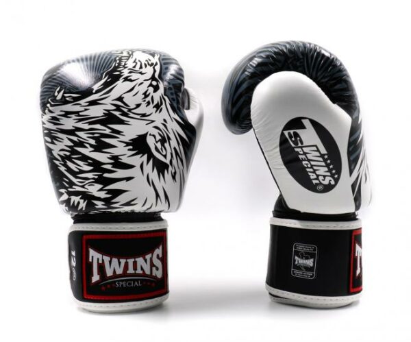 Twins Special Fancy Boxing Gloves Velcro Genuine Leather Wolf - Image 7
