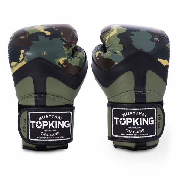 TOP KING BOXING GLOVES GENUINE LEATHER GREEN CAMOUFLAGE - Image 4