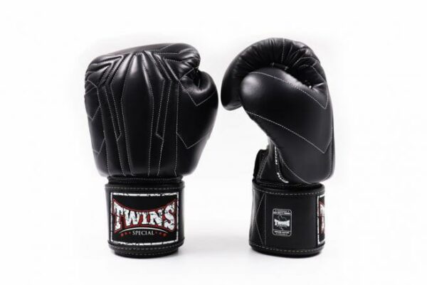 Twins Special Boxing Gloves New Collection Genuine Leather Black Color(BGVL14)