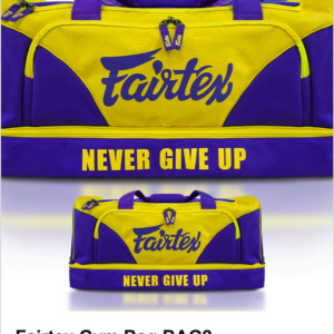 FAIRTEX GYM BAG with premium grade waterproof nylon BAG2 Gym New Color Yellow/Purple
