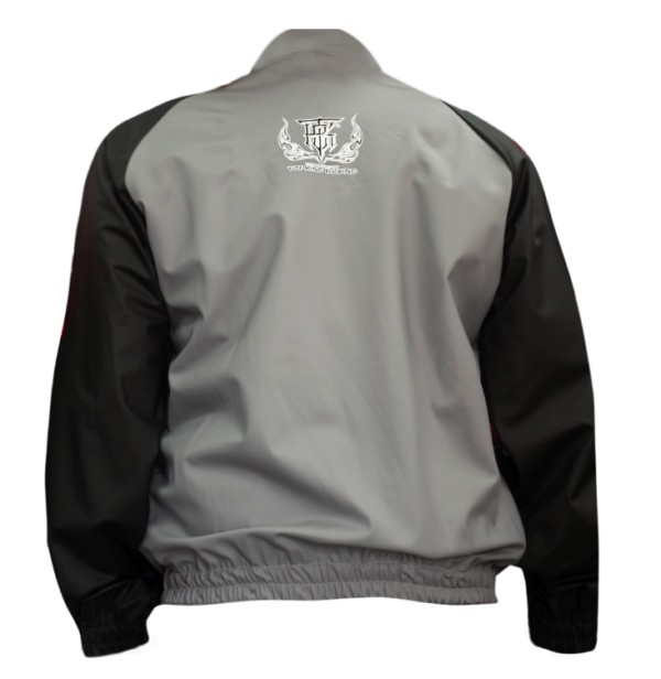 Top King Sweat Suit Sauna Sweatsuit Vinyl Muay Thai Boxing Grey-Black Color - Image 3