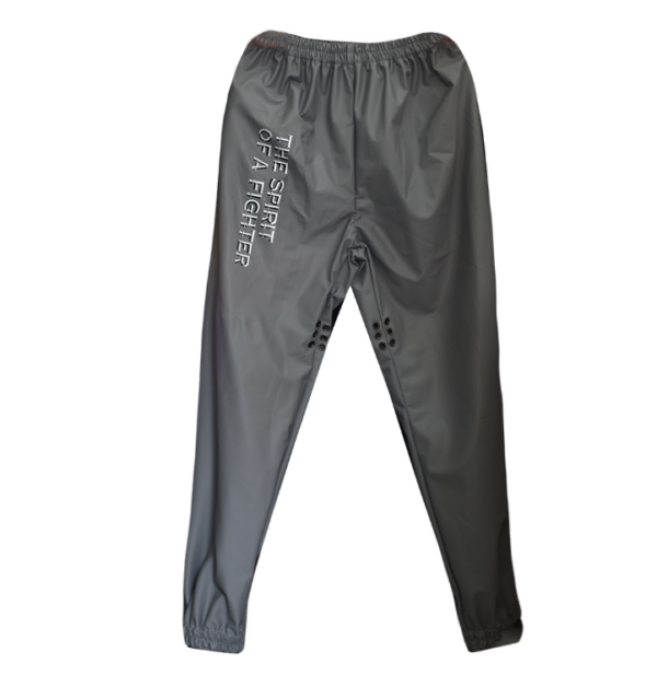 Top King Sweat Suit Sauna Sweatsuit Vinyl Muay Thai Boxing Grey-Black Color - Image 4