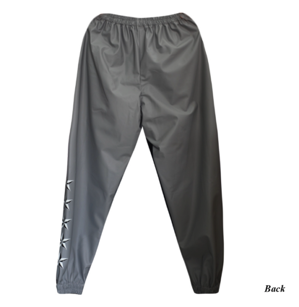 Top King Sweat Suit Sauna Sweatsuit Vinyl Muay Thai Boxing Grey-Black Color - Image 5