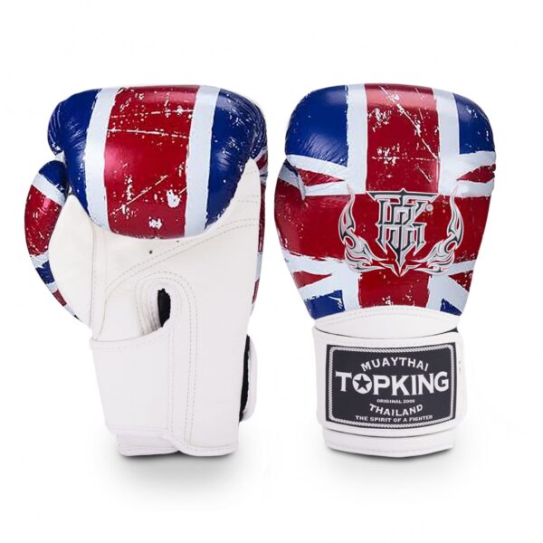Top King Boxing Gloves UK FLAG
