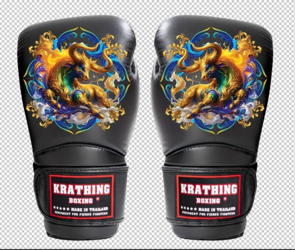 Brand New Krathing Boxing Gloves Fancy Collection Genuine Leather Topking Quality - Image 4