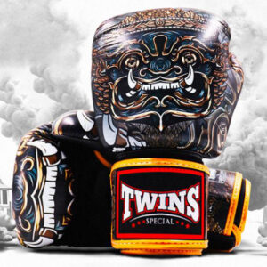 Twins Special Fancy Boxing Gloves Velcro Genuine Leather YAKTHAI