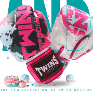 Twins Special Fancy Boxing Gloves Velcro Genuine Leather Candy Pink