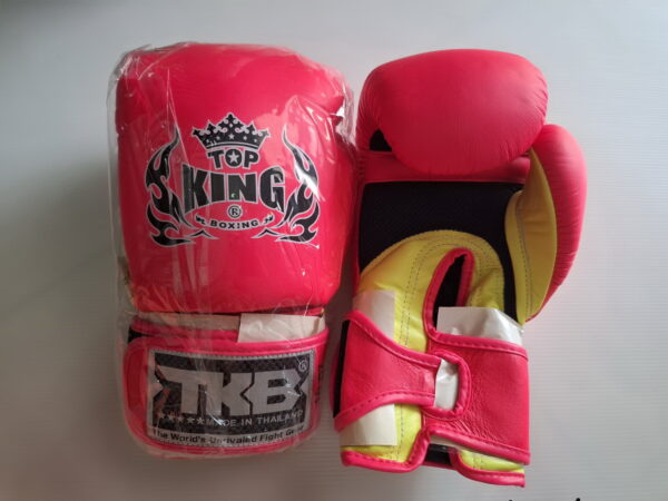 Top King Boxing Gloves Air Pink Neon Color Clearing Stock