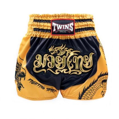 Twins Special Muay Thai Shorts – Dragon (Black/Gold)