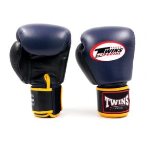 Twins Special Boxing Gloves Genuine Leather BGVL3 -3Tone Colors Navy