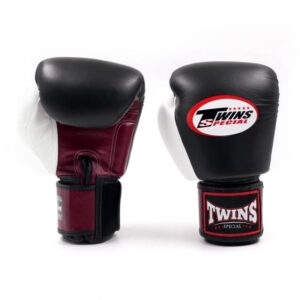 Twins Special Boxing Gloves Genuine Leather BGVL3 -3Tone Colors Black