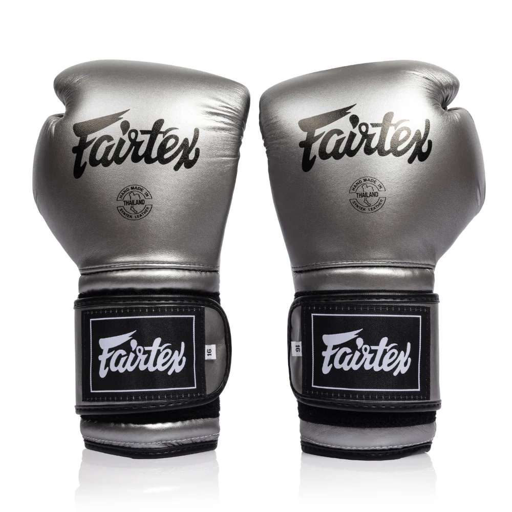 Fairtex BGV9C-Plus Mexican Style Boxing Gloves - Gun Metallic - Image 3